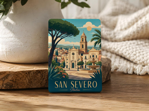 San Severo Fridge Magnet, San Severo Italy Souvenir Magnet, Apulia Travel Gift, Italian City Landmark Keepsake Magnet