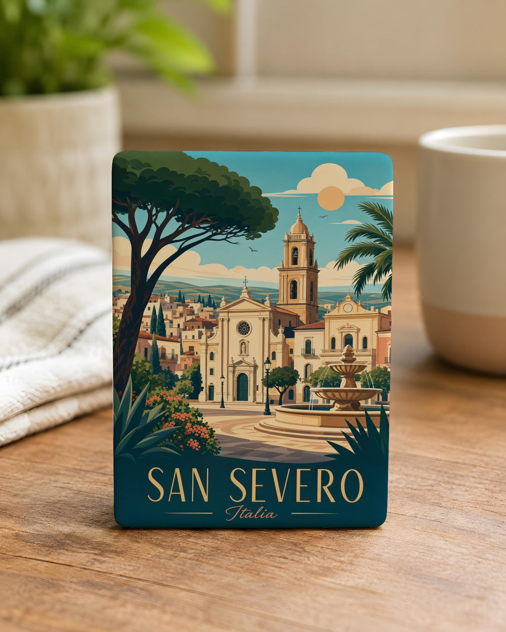 San Severo Fridge Magnet, San Severo Italy Souvenir Magnet, Apulia Travel Gift, Italian City Landmark Keepsake Magnet