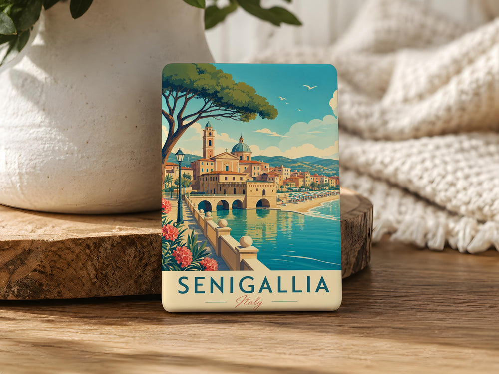 Senigallia Italy Fridge Magnet, Senigallia Souvenir Magnet, Italian Travel Gift, Marche Italy Keepsake, Coastal Town Magnet