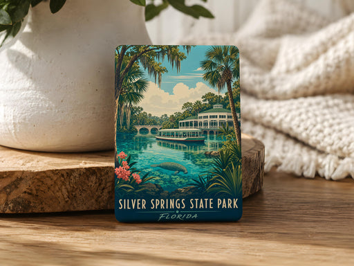 Silver Springs State Park Fridge Magnet, Florida Nature Park Souvenir, Springs and River Wildlife Keepsake Magnet