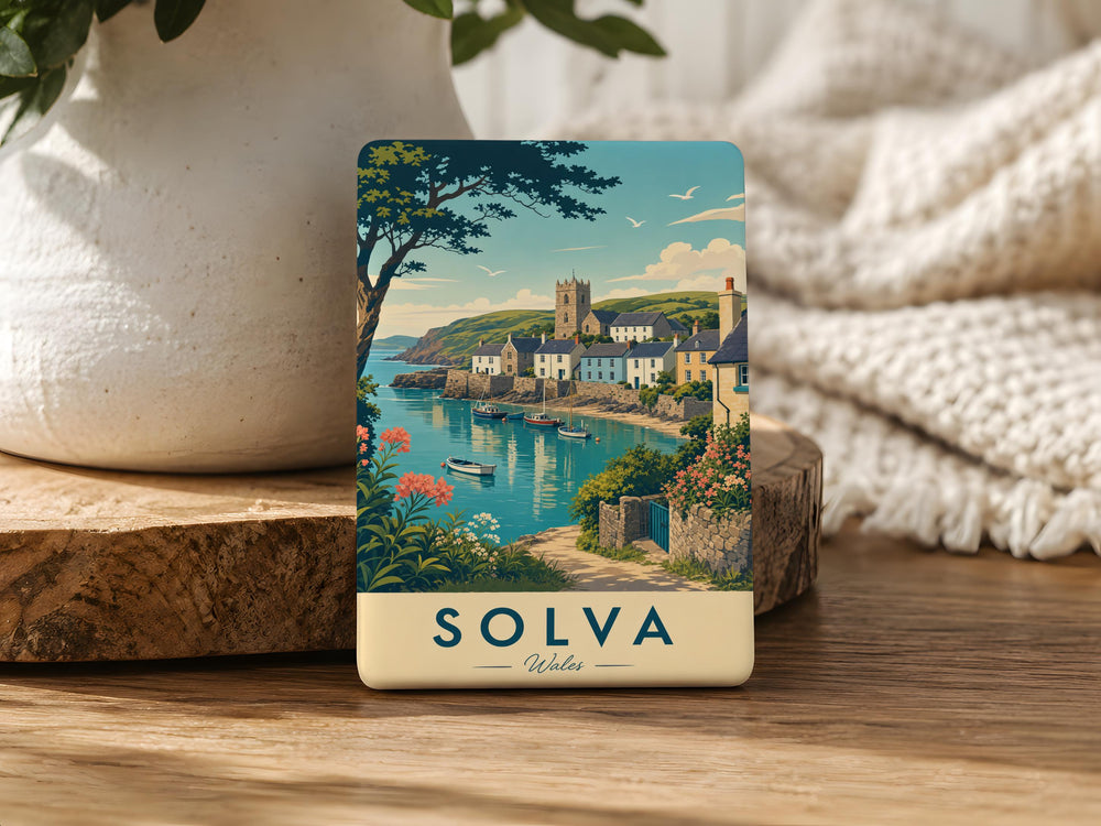Solva Wales Fridge Magnet, Solva Harbour Pembrokeshire Souvenir Magnet, Coastal Village Travel Keepsake Gift