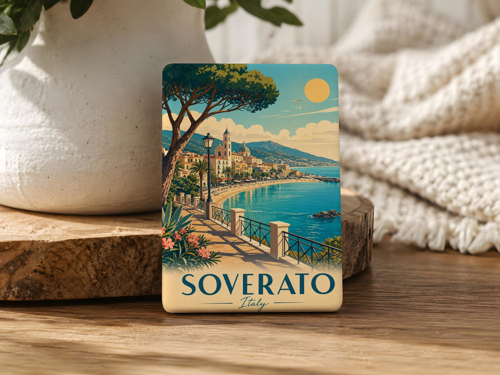Soverato Italy Fridge Magnet, Calabria Souvenir Magnet, Soverato Travel Gift, Italian Coastal Town Keepsake Magnet