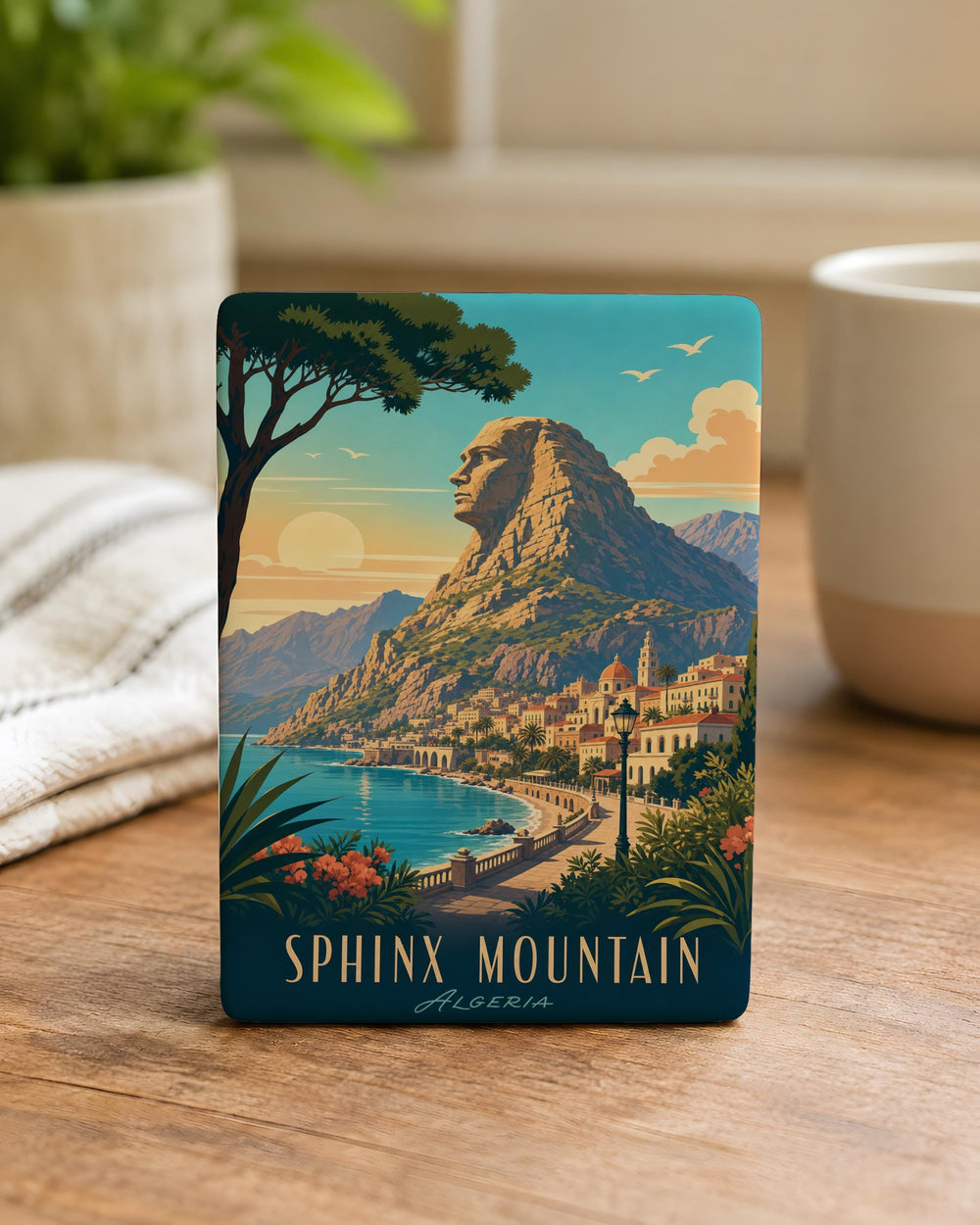 Sphinx Mountain Fridge Magnet, Sphinx Peak Landscape Souvenir, Mountain Nature Travel Gift, Outdoor Adventure Kitchen Magnet