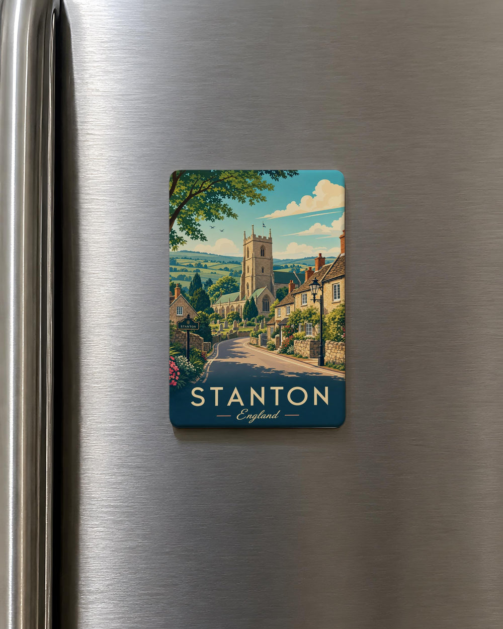 Stanton England Fridge Magnet, Stanton Village Souvenir Magnet, England Travel Keepsake Refrigerator Magnet