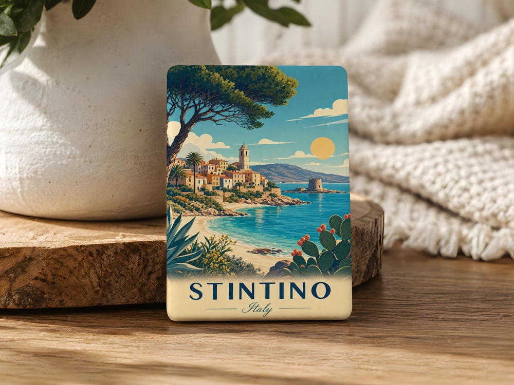 Stintino Italy Fridge Magnet, Sardinia Souvenir Magnet, La Pelosa Beach Travel Keepsake, Coastal Town Vacation Gift