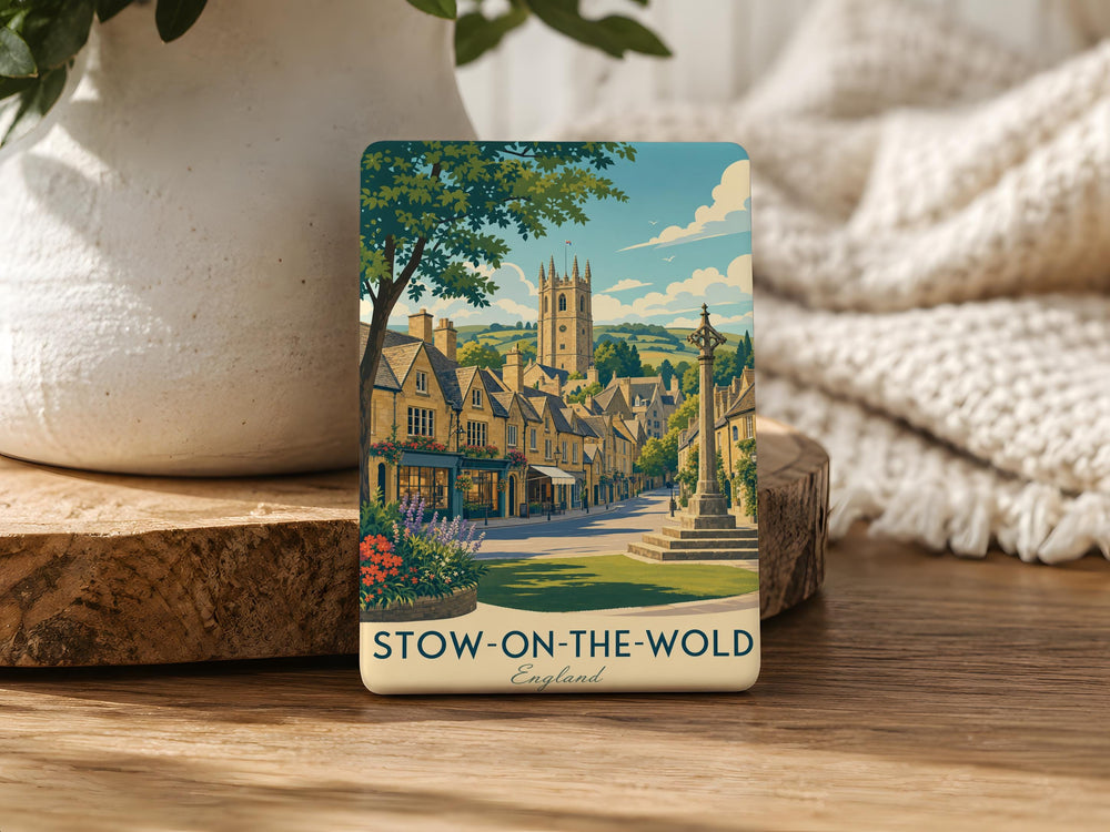 Stow-on-the-Wold Fridge Magnet, Cotswolds England Town Souvenir Magnet, Stow-on-the-Wold Travel Gift, UK Landmark Magnet