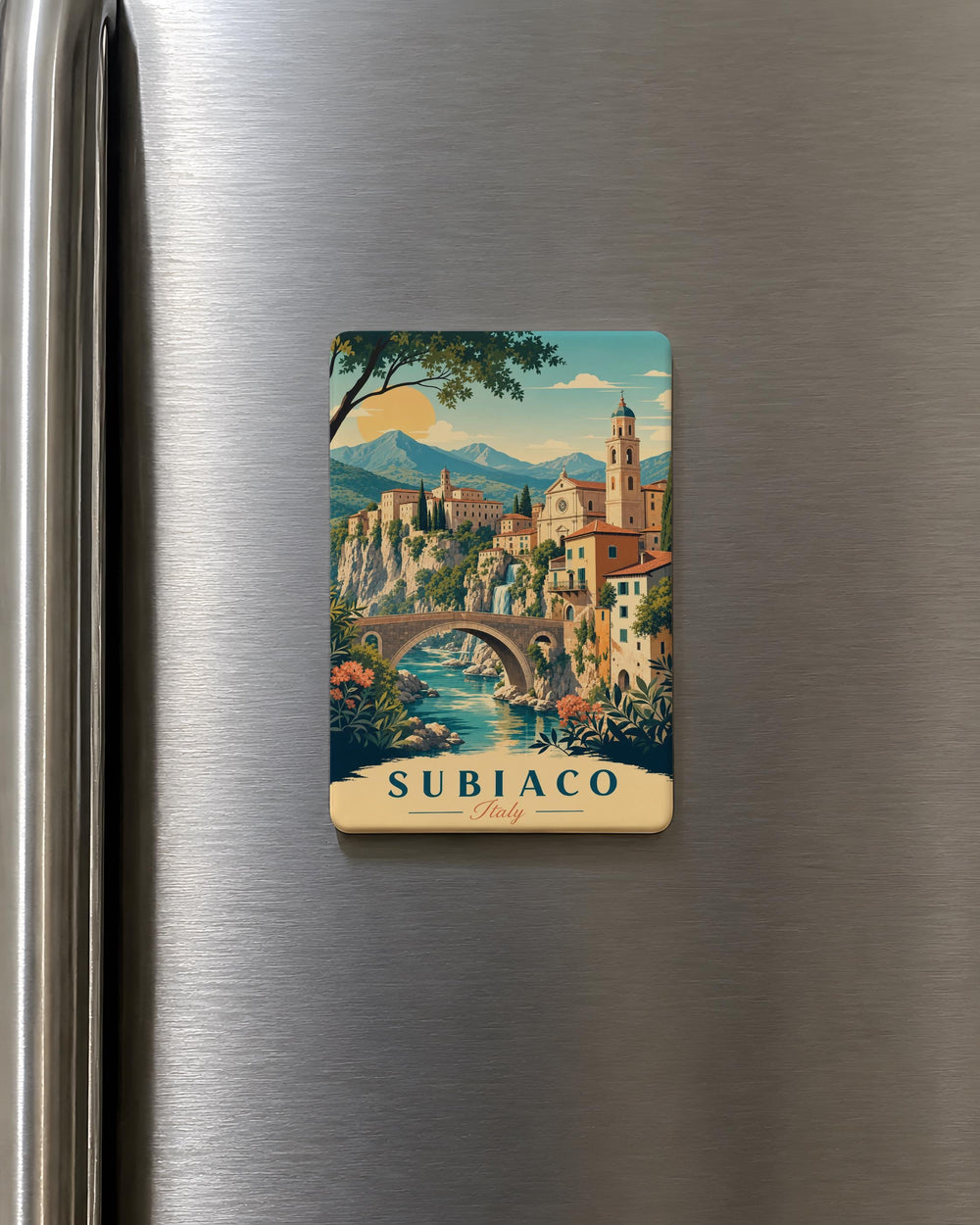 Subiaco Italy Fridge Magnet, Subiaco Souvenir Magnet, Italy Travel Gift, Lazio Landmark Keepsake, Italian Town Magnet