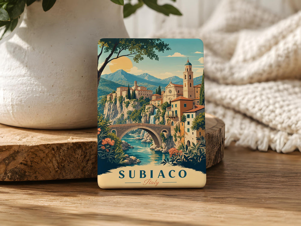 Subiaco Italy Fridge Magnet, Subiaco Souvenir Magnet, Italy Travel Gift, Lazio Landmark Keepsake, Italian Town Magnet