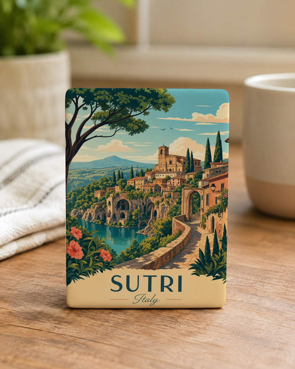 Sutri Italy Fridge Magnet, Sutri Lazio Souvenir Magnet, Historic Italian Town Travel Gift, Italy Landmark Keepsake Magnet