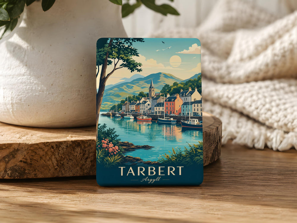 Tarbert Argyll Scotland Fridge Magnet, Tarbert Harbour Souvenir Magnet, Loch Fyne Coastal Town Travel Gift Magnet