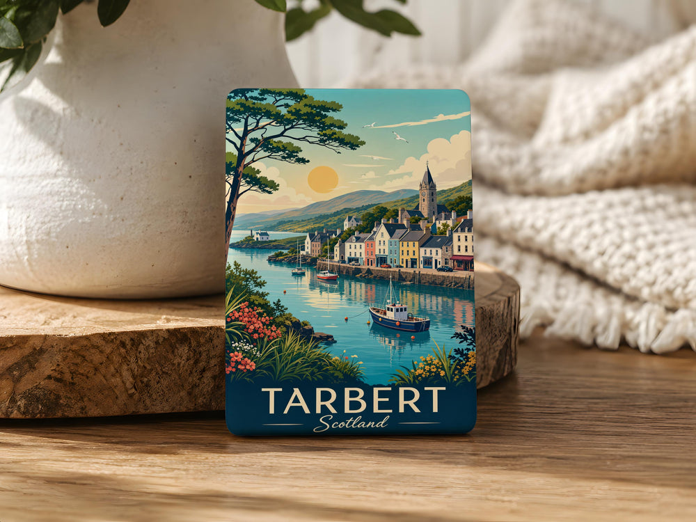 Tarbert Scotland Fridge Magnet, Tarbert Harbour Souvenir Magnet, Scottish Highlands Travel Gift, Scotland Keepsake Magnet