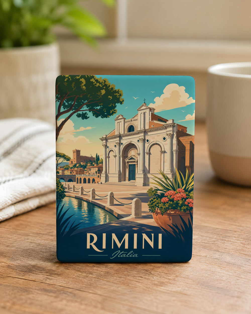 Tempio Malatestiano Rimini Fridge Magnet, Italy Cathedral Souvenir Magnet, Rimini Landmark Travel Keepsake Magnet