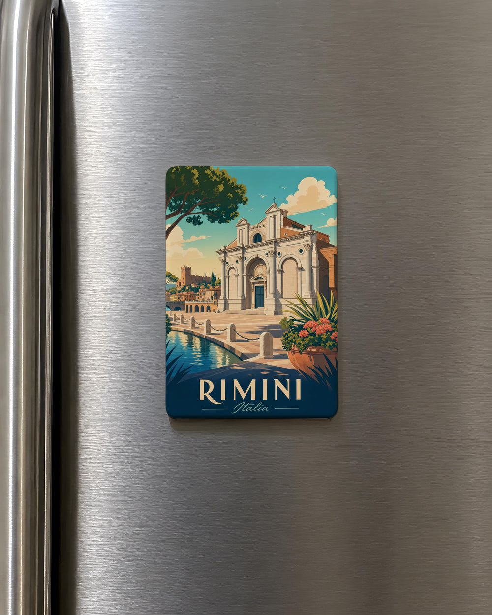 Tempio Malatestiano Rimini Fridge Magnet, Italy Cathedral Souvenir Magnet, Rimini Landmark Travel Keepsake Magnet