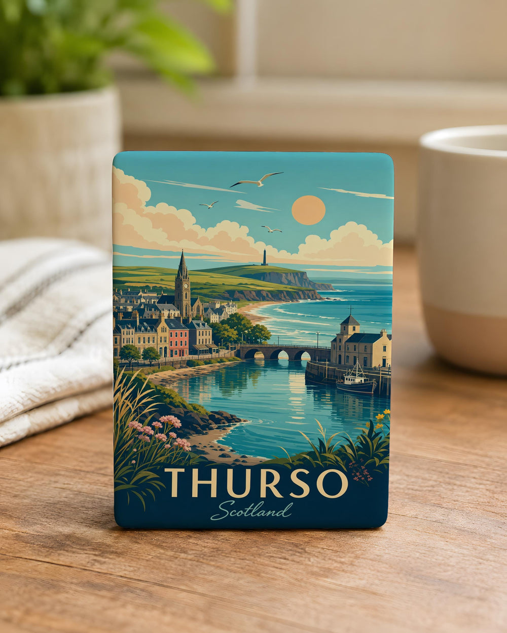 Thurso Scotland Fridge Magnet, Thurso Coastal Town Souvenir, Caithness Highlands Travel Keepsake Magnet