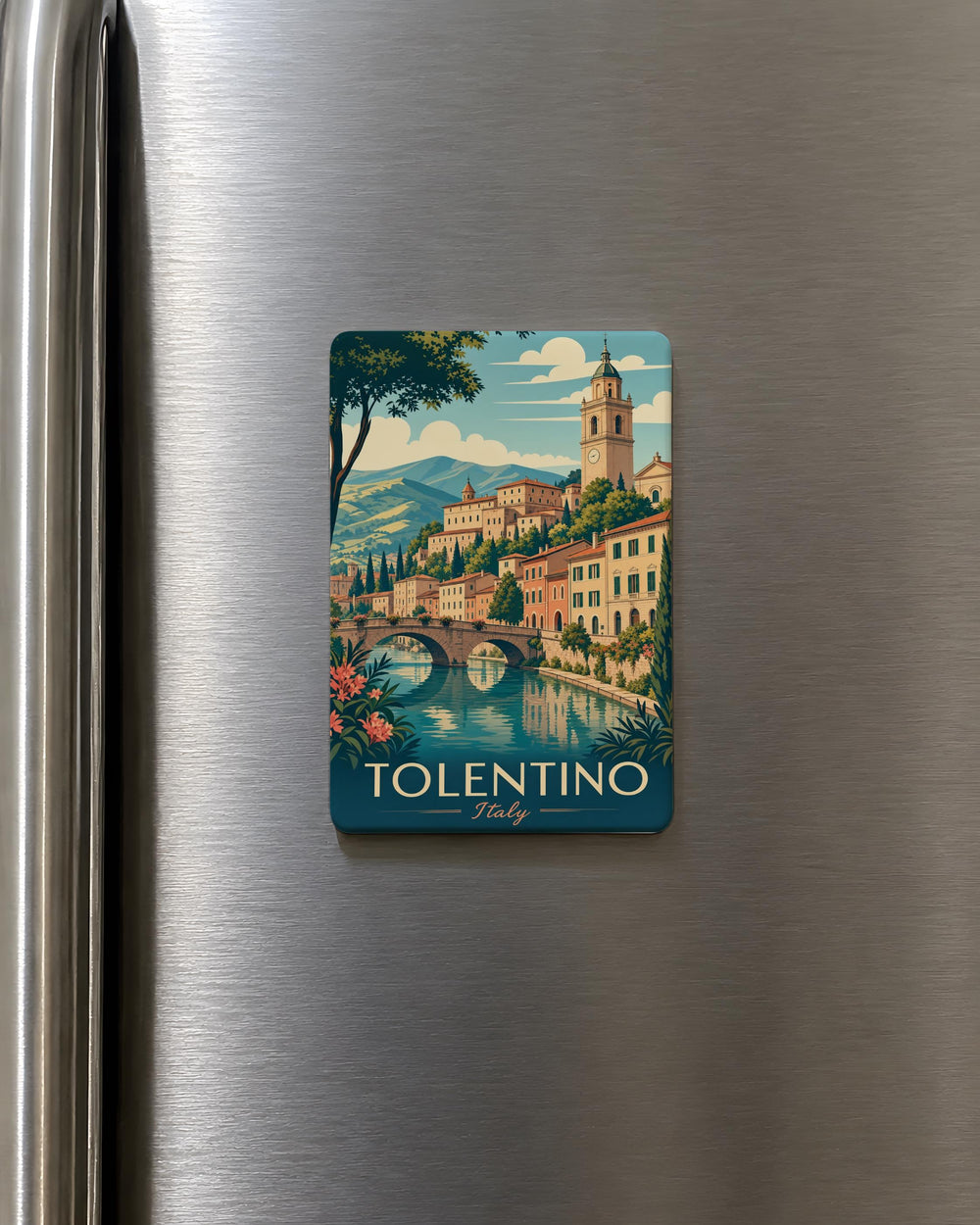 Tolentino Italy Fridge Magnet, Tolentino Travel Souvenir, Italian Town Landmark Keepsake Magnet, Marche Italy Gift