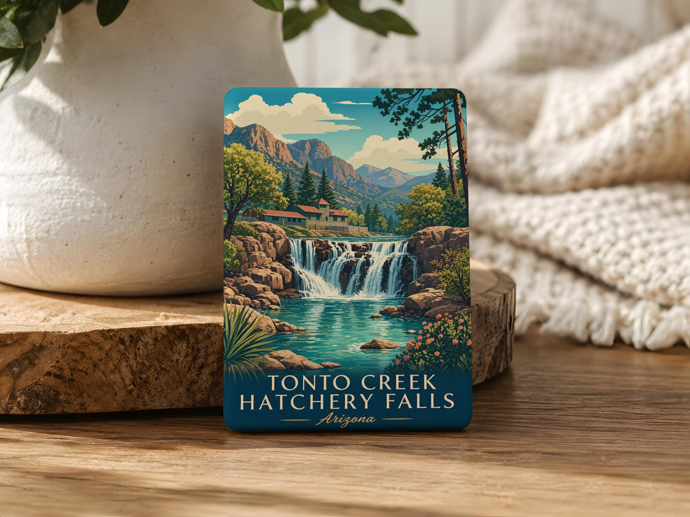 Tonto Creek Hatchery Falls Fridge Magnet, Arizona Waterfall Souvenir, Nature Travel Keepsake Magnet