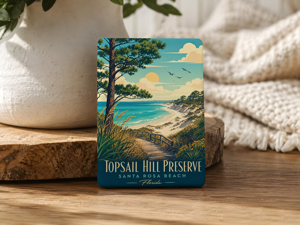 Topsail Hill Preserve Fridge Magnet, Florida State Park Souvenir, Nature Trail Keepsake, Camping Hiking Gift