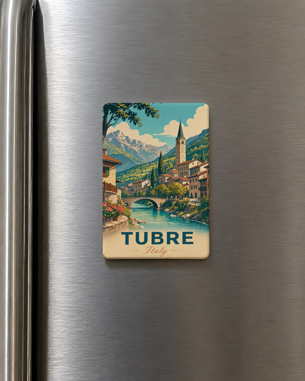 Tubre Italy Fridge Magnet, Tubre Village Souvenir Magnet, Italian Alps Travel Gift, South Tyrol Italy Keepsake Magnet
