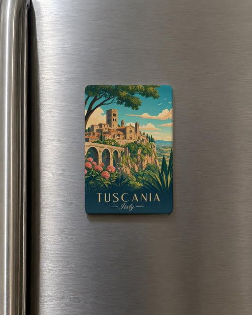 Tuscania Italy Fridge Magnet, Tuscania Souvenir Magnet, Italy Travel Gift, Tuscania Landmark Magnet, Italian Town Magnet