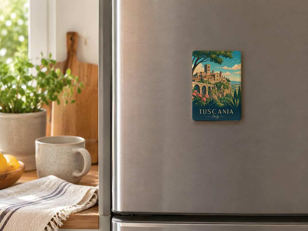 Tuscania Italy Fridge Magnet, Tuscania Souvenir Magnet, Italy Travel Gift, Tuscania Landmark Magnet, Italian Town Magnet