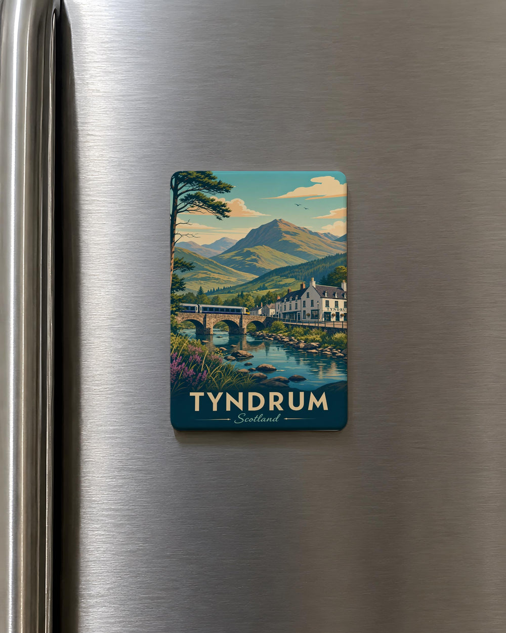 Tyndrum Scotland Fridge Magnet, Scottish Highlands Village Souvenir Magnet, Tyndrum Travel Keepsake, Scotland Gift Magnet