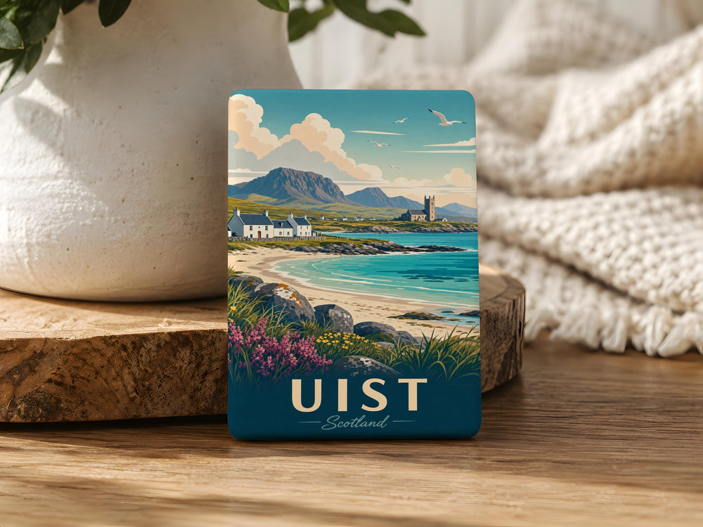 Uist Scotland Fridge Magnet, Outer Hebrides Island Souvenir Magnet, Scottish Isles Travel Keepsake Magnet