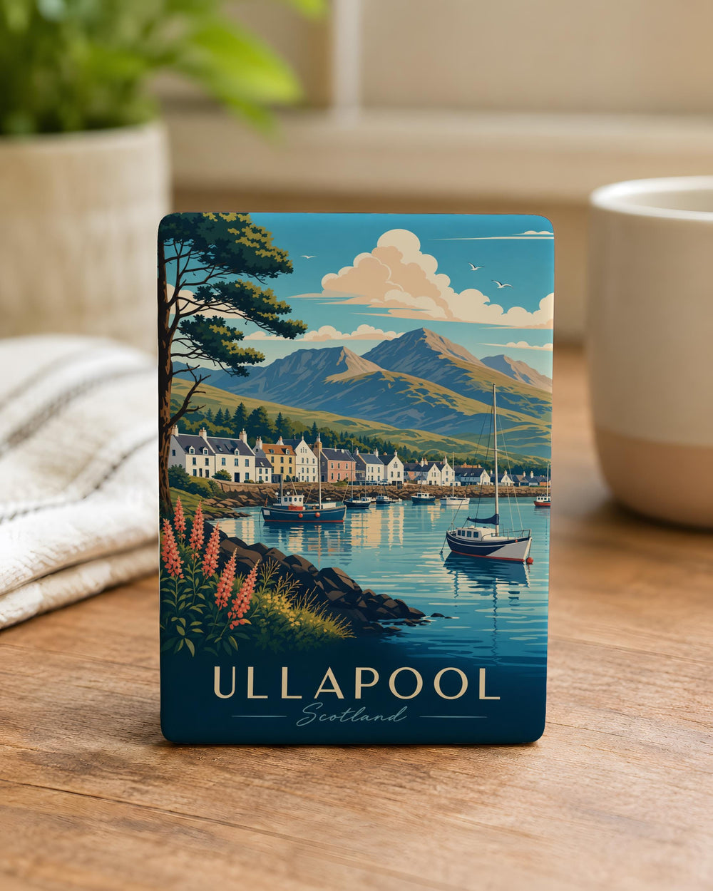 Ullapool Scotland Fridge Magnet, Ullapool Harbor & Highlands Souvenir Magnet, Scottish Travel Keepsake Magnet
