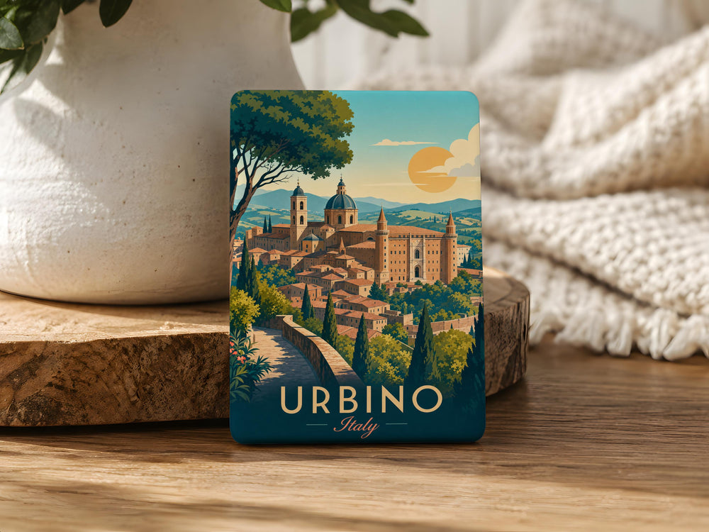 Urbino Italy Fridge Magnet, Urbino City Landmark Souvenir Magnet, Italian Travel Keepsake Refrigerator Magnet