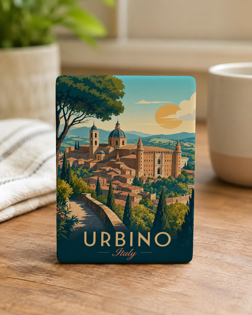 Urbino Italy Fridge Magnet, Urbino City Landmark Souvenir Magnet, Italian Travel Keepsake Refrigerator Magnet