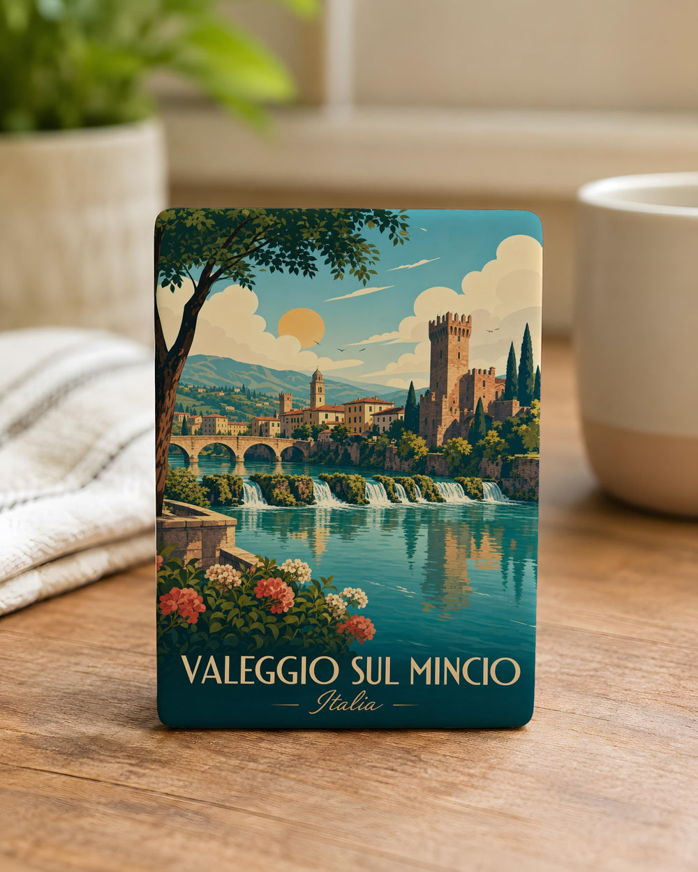 Valeggio sul Mincio Italy Fridge Magnet, Valeggio sul Mincio Souvenir Magnet, Italian Travel Gift, Lake Garda Day Trip Keepsake