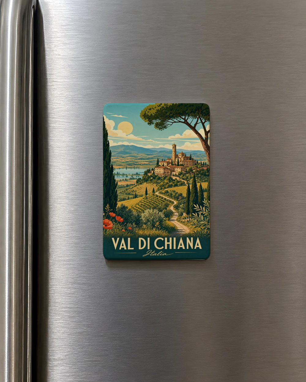 Val di Chiana Fridge Magnet, Tuscany Italy Travel Souvenir Magnet, Valdichiana Landscape Keepsake, Italian Countryside Gift