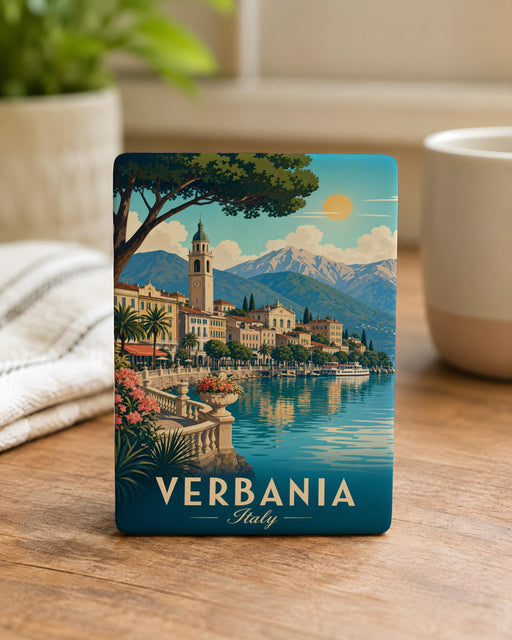 Verbania Town Fridge Magnet, Italy Lake Maggiore Souvenir, Verbania Travel Gift, Italian Townscape Kitchen Magnet