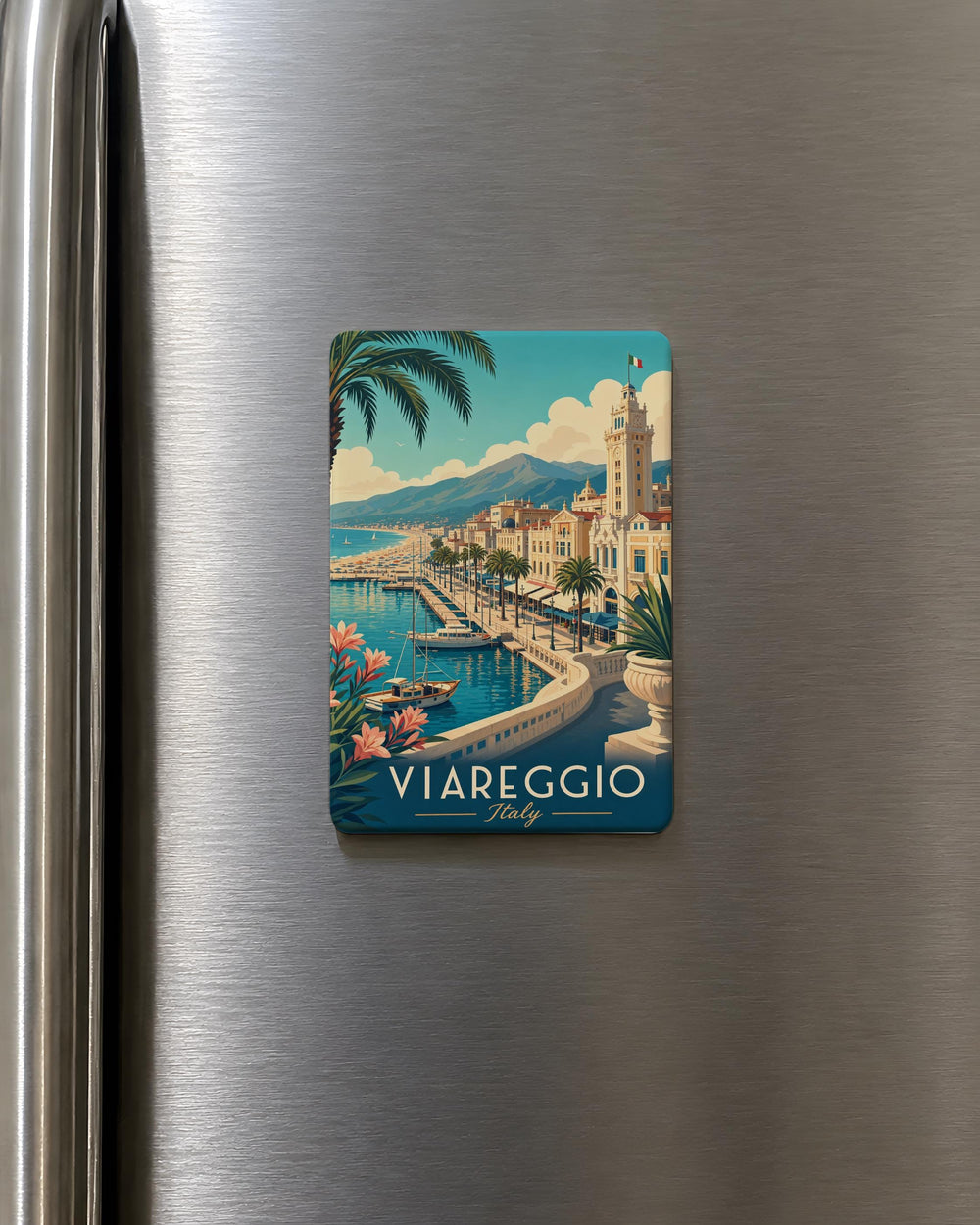 Viareggio Italy Fridge Magnet, Viareggio Tuscany Travel Souvenir, Italian Coastal Town Landmark Keepsake Magnet