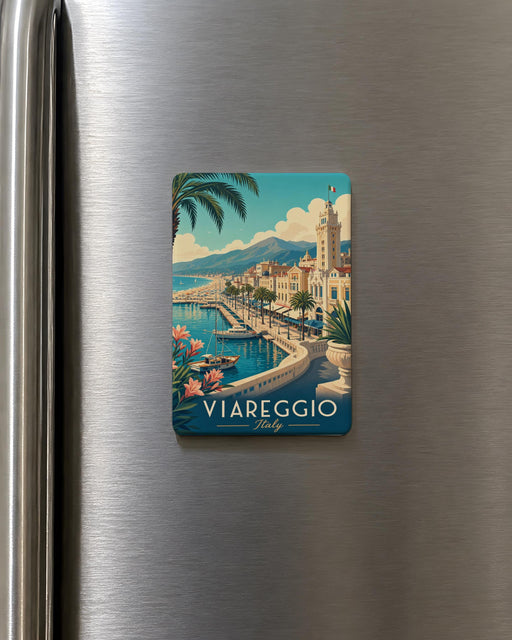 Viareggio Italy Fridge Magnet, Viareggio Tuscany Travel Souvenir, Italian Coastal Town Landmark Keepsake Magnet