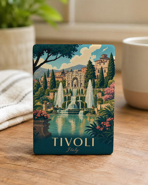 Villa d’Este Gardens Fridge Magnet, Tivoli Italy Fountain Garden Landscape Souvenir Magnet