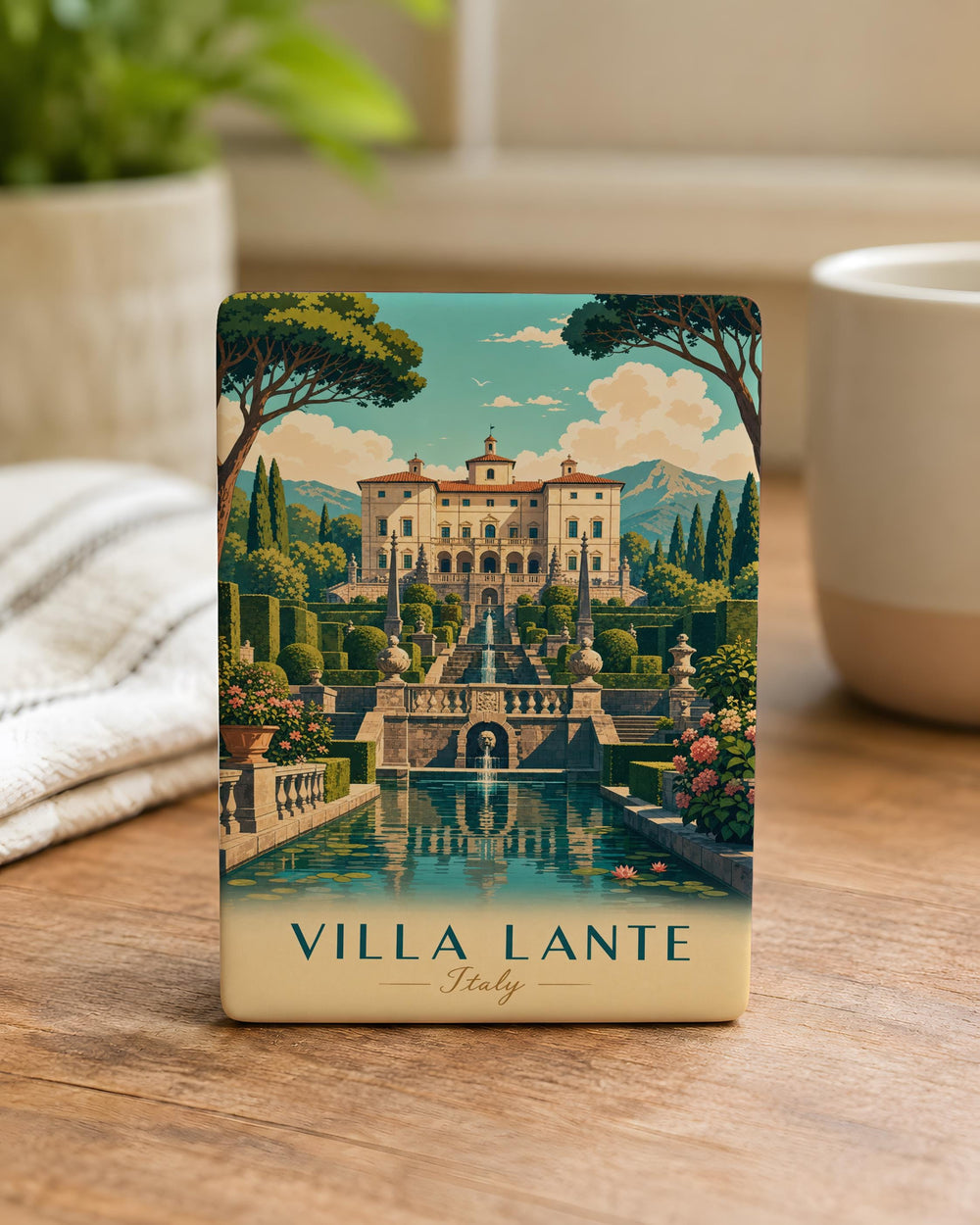 Villa Lante Fridge Magnet, Italian Garden Landmark Souvenir Magnet, Bagnaia Viterbo Italy Travel Keepsake Magnet