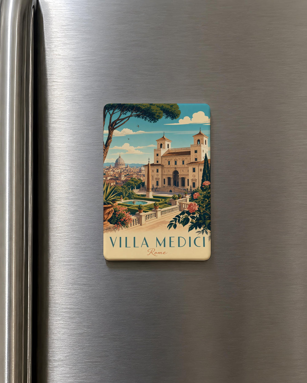 Villa Medici Rome Fridge Magnet, Italy Landmark Souvenir, Historic Villa & Gardens Travel Keepsake, Rome Vacation Gift
