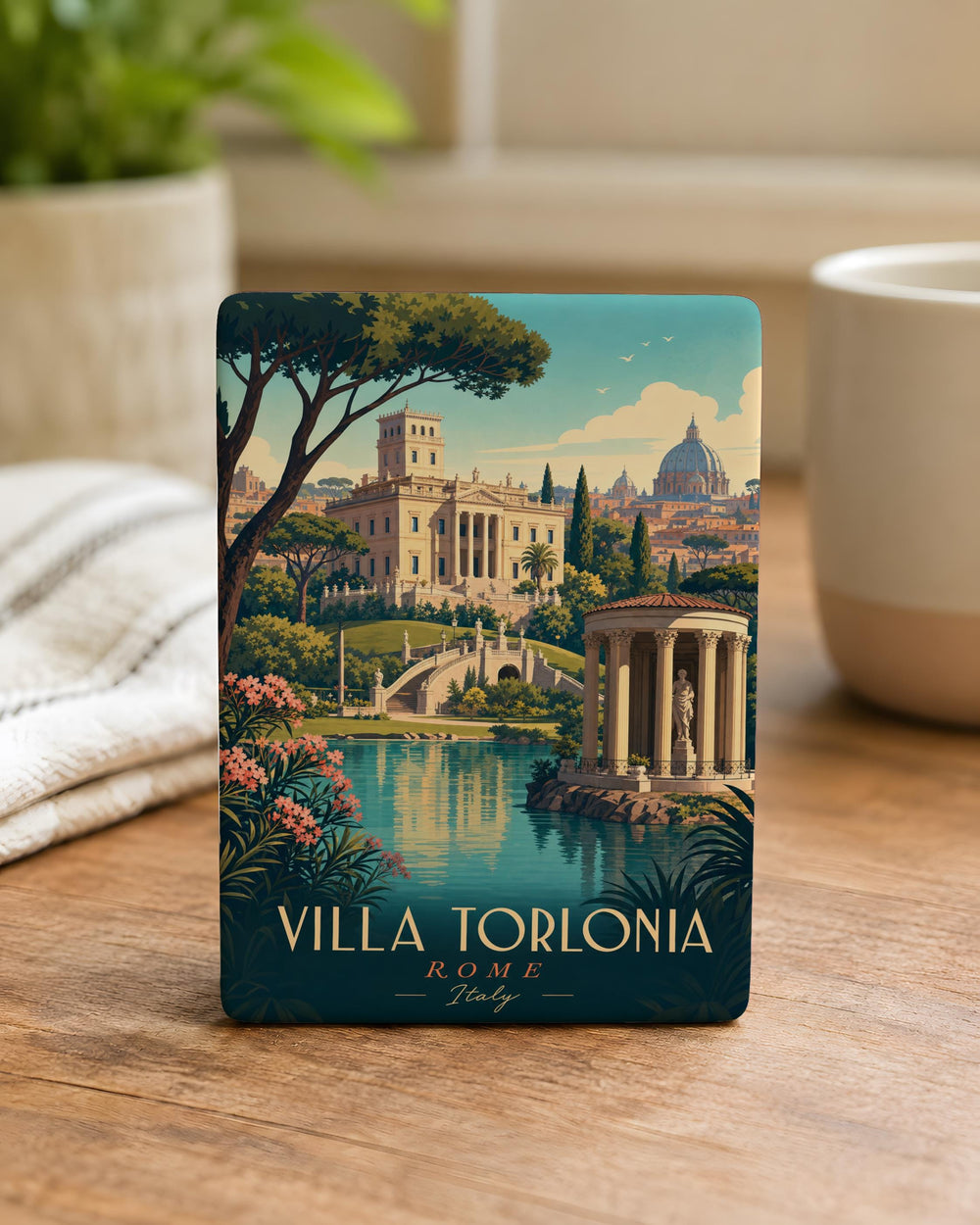Villa Torlonia Rome Fridge Magnet, Villa Torlonia Park Landmark Souvenir Magnet, Rome Italy Travel Keepsake Magnet