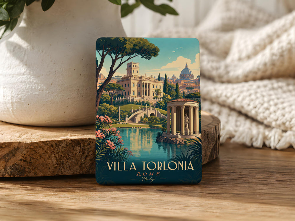 Villa Torlonia Rome Fridge Magnet, Villa Torlonia Park Landmark Souvenir Magnet, Rome Italy Travel Keepsake Magnet
