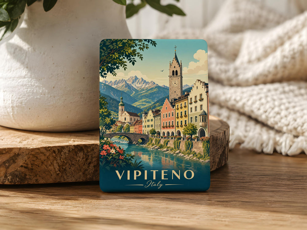 Vipiteno Italy Fridge Magnet, Sterzing South Tyrol Travel Souvenir, Alpine Town Landmark Keepsake Magnet