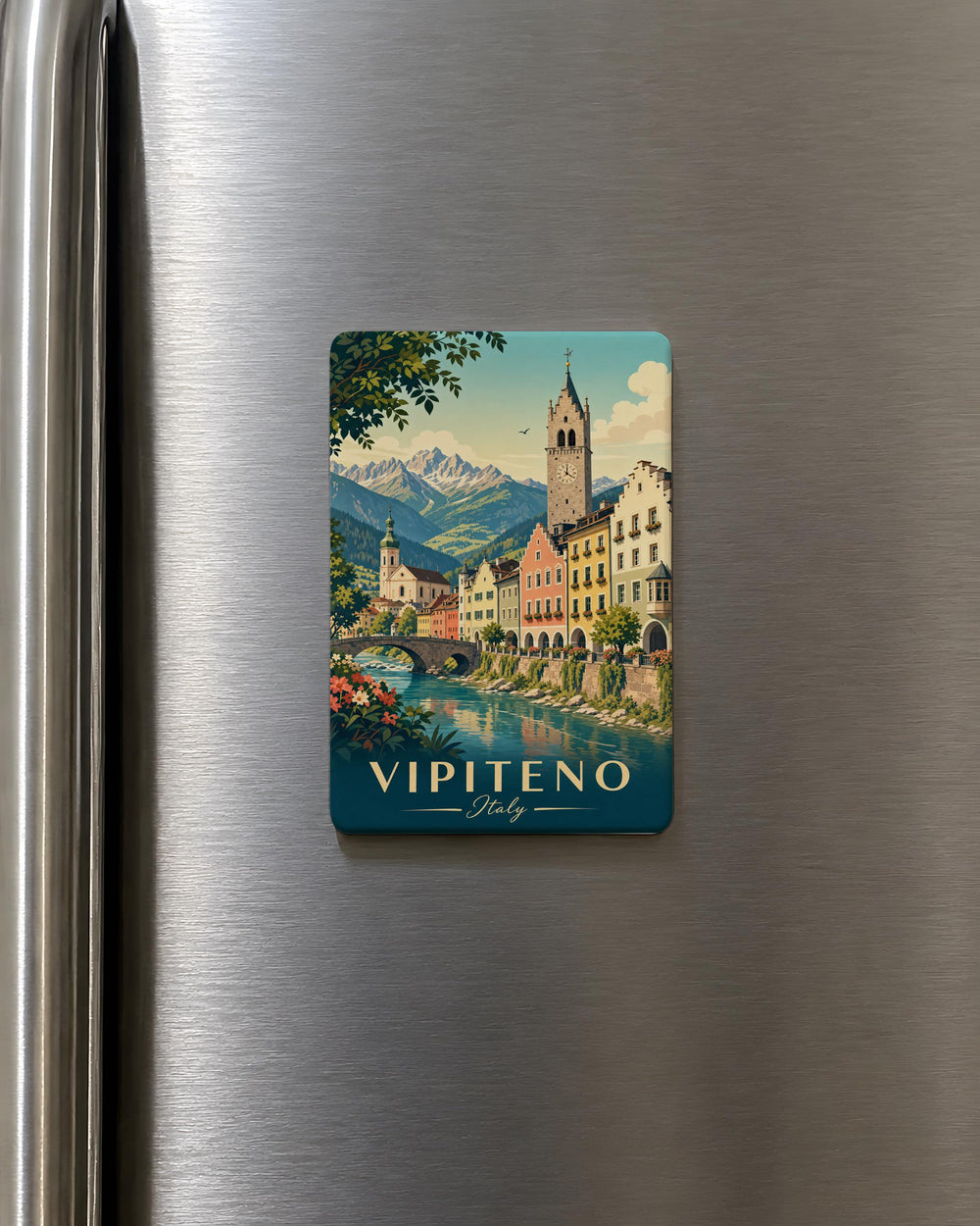 Vipiteno Italy Fridge Magnet, Sterzing South Tyrol Travel Souvenir, Alpine Town Landmark Keepsake Magnet