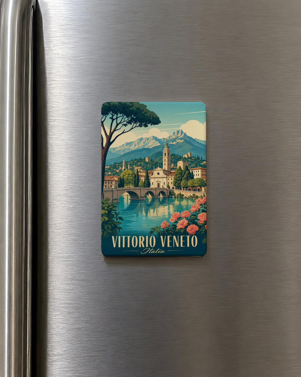 Vittorio Veneto Fridge Magnet, Vittorio Veneto Italy Souvenir Magnet, Vittorio Veneto Travel Gift, Italian Town Keepsake Magnet