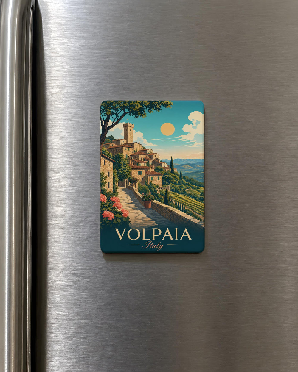 Volpaia Italy Fridge Magnet, Volpaia Village Souvenir, Tuscany Travel Gift, Italian Countryside Keepsake Magnet