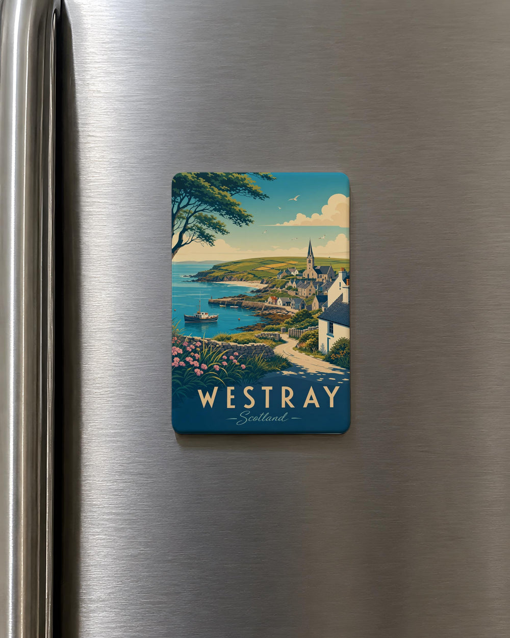 Westray Scotland Fridge Magnet, Orkney Islands Souvenir Magnet, Westray Island Travel Keepsake, Scotland Gift Magnet