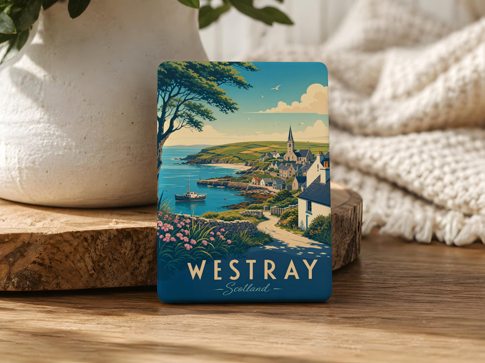 Westray Scotland Fridge Magnet, Orkney Islands Souvenir Magnet, Westray Island Travel Keepsake, Scotland Gift Magnet