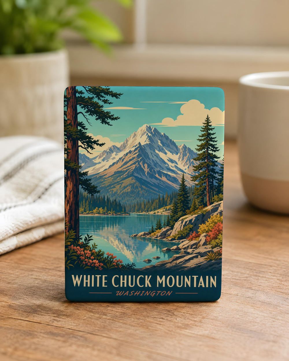 White Chuck Mountain Fridge Magnet, Washington Cascade Mountains Souvenir, Scenic Peak Mountain Lover Gift