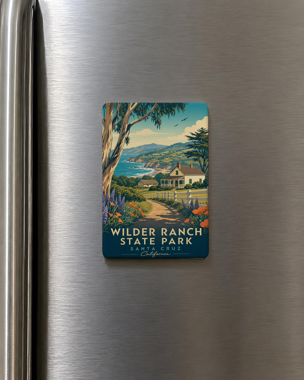 Wilder Ranch State Park Fridge Magnet, Santa Cruz California Coastal Park Souvenir Magnet, Beach Cliffs Trails Travel Gift